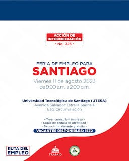 El Ministerio de Trabajo invita a Feria de Empleo en Santiago de los Caballeros 5