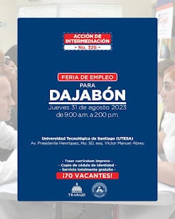 El Ministerio de Trabajo invita a Feria de Empleo en Dajabón 5