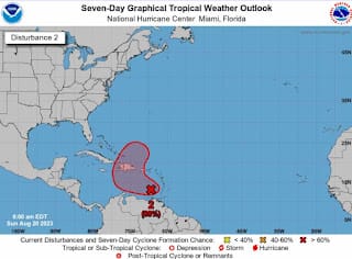 Disturbio tropical pasaría cerca o sobre República Dominicana, según Onamet