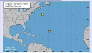 Un área de baja presión en el Atlántico puede llegar a depresión o tormenta en 24 horas 5