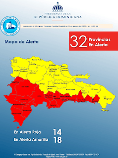 Suben a 18 las provincias en alerta amarilla; continúan 14 en roja 5