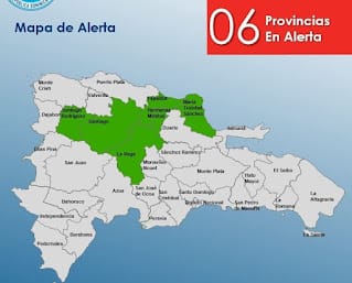 Seis provincias en alerta verde por vaguada 5