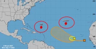 Margot se convierte en huracán y Lee sigue en categoría 3 5