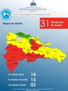 El COE indica 31 provincias en alerta 5