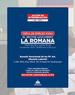 El Ministerio de Trabajo invita a Feria de Empleo para El Sector Azucarero en La Romana 5