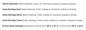 Clima dominical: soleado con algunos chubascos moderados 7 Clima dominical: soleado con algunos chubascos moderados