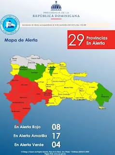 COE eleva a 29 las provincias en alerta por fuertes aguaceros 7 COE eleva a 29 las provincias en alerta por fuertes aguaceros