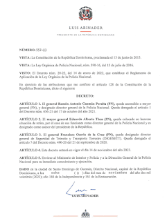 Presidente designa a Ramón Antonio Guzmán Peralta como nuevo director de PN