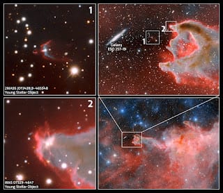 Captan la 'mano de Dios' en el firmamento a "punto de devorar" una galaxia