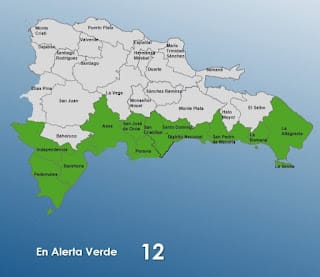 Aumentan a 12 las provincias en alerta verde por vaguada 5