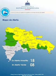 Aumentan a 18 las provincias en alerta amarilla por incidencia de vaguada 5