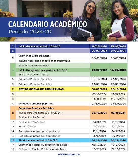 Consulta el Calendario Académico oficial UASD semestre 2024-2 3 Consulta el Calendario Académico oficial UASD semestre 2024-2