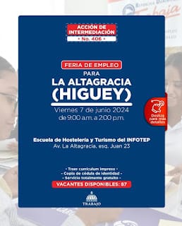 El Ministerio de Trabajo invita a Feria de Empleo en La Altagracia 7 El Ministerio de Trabajo invita a Feria de Empleo en La Altagracia