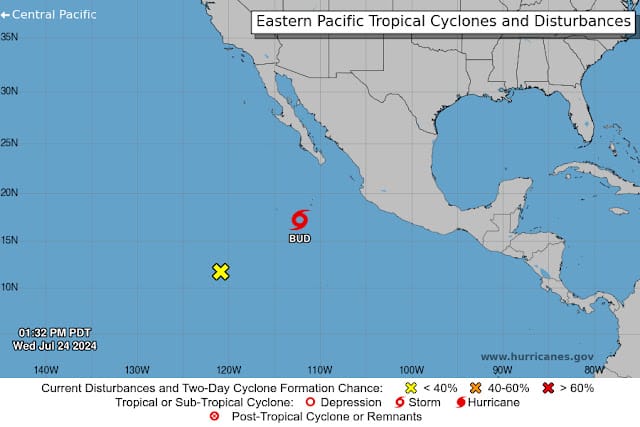 Notifican la segunda tormenta tropical del Pacífico en la temporada 2024