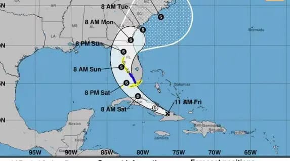 Aviso y vigilancias en Florida por posible formación de huracán y tormenta tropical