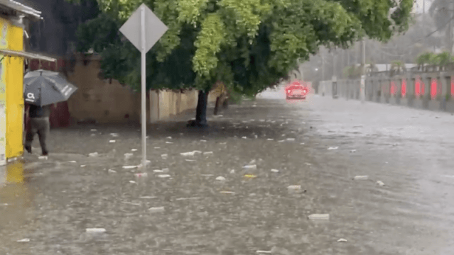 Lluvias intensas provocan caos en Santiago y otras zonas del Cibao