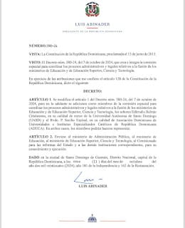 La UASD es incluida en la comisión para la fusión de los Ministerios de Educación y Educación Superior
