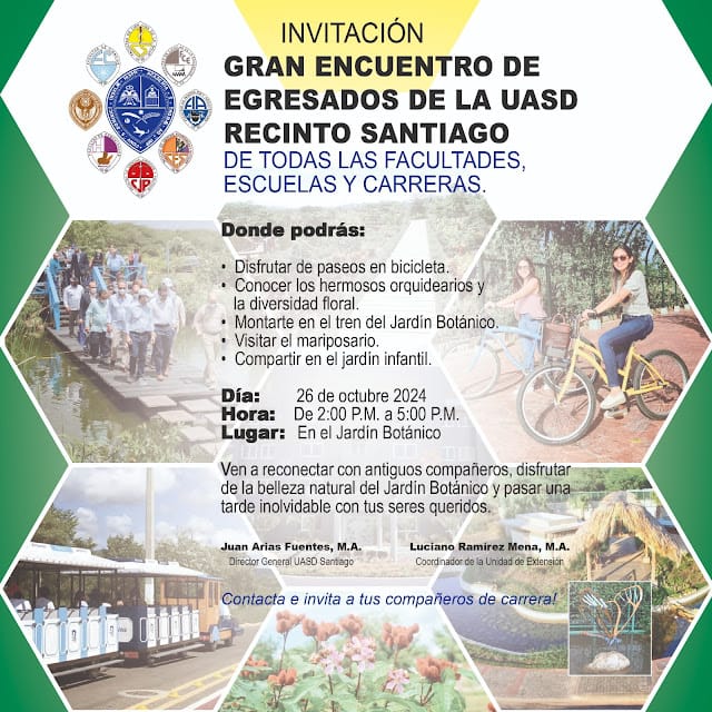 UASD Recinto Santiago invita al Gran Encuentro de Egresados de todas las Facultades, Escuelas y Carreras