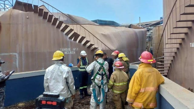 Dos empleados se reportan como desaparecidos luego de una implosión en un tanque de melaza en la Destilería Casa Brugal