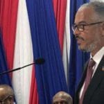 El primer ministro Alix Didier Fils-Aimé durante la presentación de su gabinete ministerial en Haití.