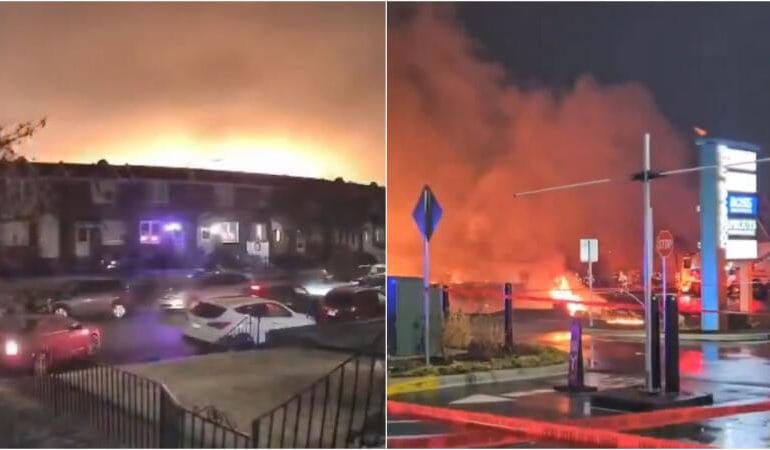 Avión se estrella cerca del centro comercial Roosevelt en Filadelfia 5 Avión de negocios se estrella en Filadelfia tras despegar del aeropuerto local. Dos personas a bordo. Investigación en curso.