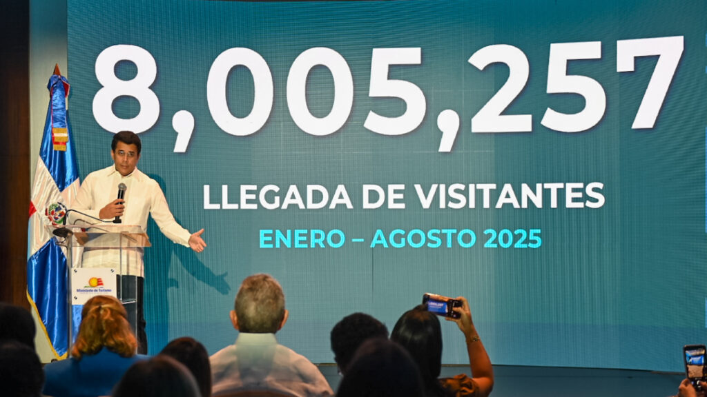 RD recibe más de 8 millones de visitantes hasta agosto