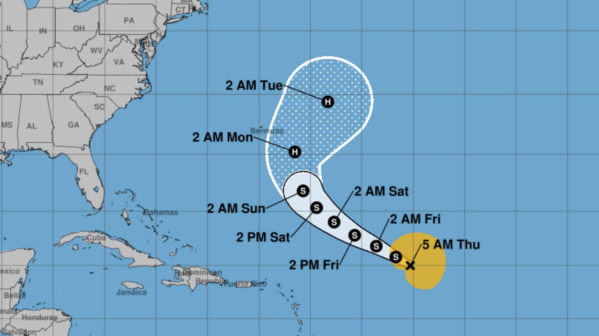 Tormenta tropical Gabrielle avanza al oeste mientras autoridades llaman a mantenerse informados 5