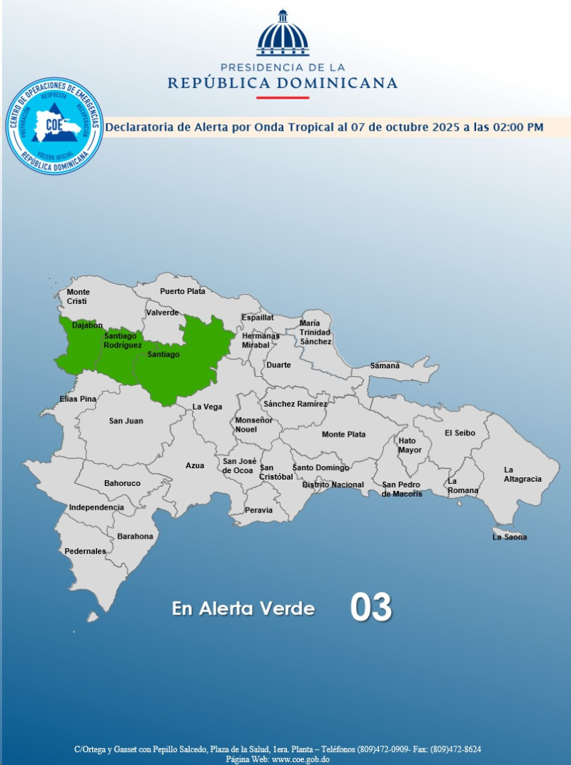 COE declara alerta verde en tres provincias por lluvias 5
