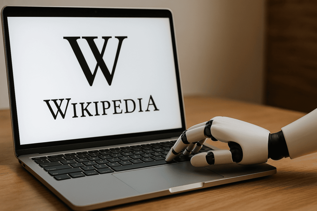 El uso de inteligencia artificial reduce el tráfico humano en Wikipedia, según la fundación Wikimedia.
