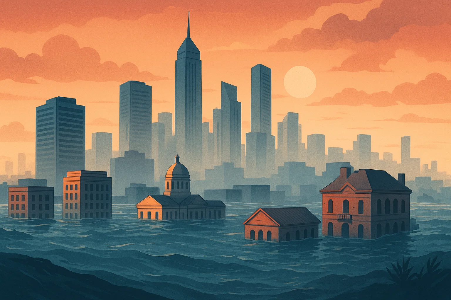 Ciudades del mundo podrían desaparecer bajo el agua antes de 2100, advierten expertos 1 Estudios alertan que varias ciudades costeras podrían quedar sumergidas antes de 2100 por el aumento del nivel del mar.