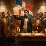 Conmemoración del Manifiesto del 16 de enero de 1844, documento clave que marcó la unidad entre liberales y conservadores y sentó las bases políticas y morales de la independencia de la República Dominicana.