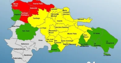 COE coloca cuatro provincias en alerta roja por lluvias y crecidas