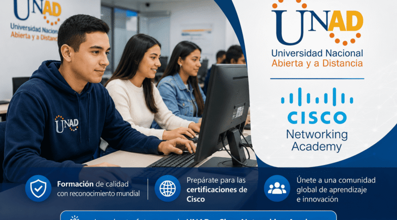 Cursos Gratuitos de Tecnología UNAD y Cisco: "Skills For Jobs" 1 Potencia tu perfil laboral con el programa gratuito "Skills For Jobs" de la UNAD e ITP junto a Cisco. Certifícate en Ciberseguridad, IA, Python y más.