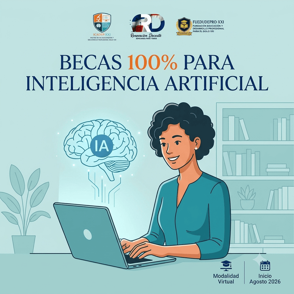 ¡Atención docentes! Abren convocatoria para 100 becas completas en Diplomado de Inteligencia Artificial