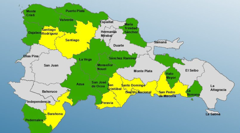 COE mantiene 21 provincias bajo alerta por lluvias y polvo del Sahara 1